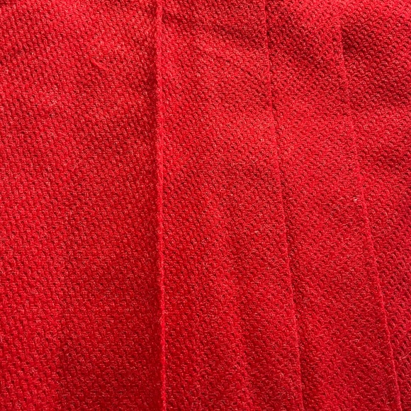 ISAAC MIZRAHI TARGET sz 14 Red Button Tweed Pleated Wool blend Wrap Skirt - Picture 3 of 11
